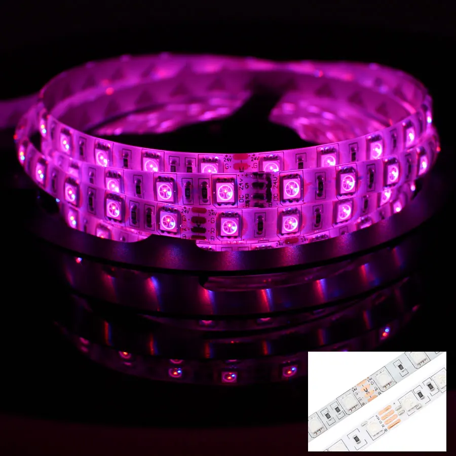 5050 SMD Светодиодная лента постоянного тока 12 В RGB RGBW rgbww теплый белый 60Led/s 5 м светодиоды для ТВ 12 В вольт водонепроницаемая лампа лента ТВ ПОДСВЕТКА