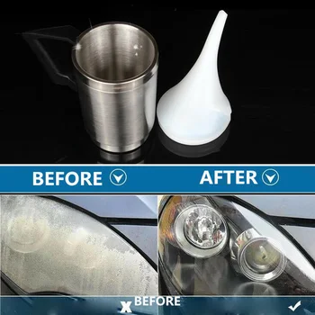 

Car Headlight Lens Restoration Kit Atomizer Refurbishment Spray Cup Tool+2* Lids New And High Quality
