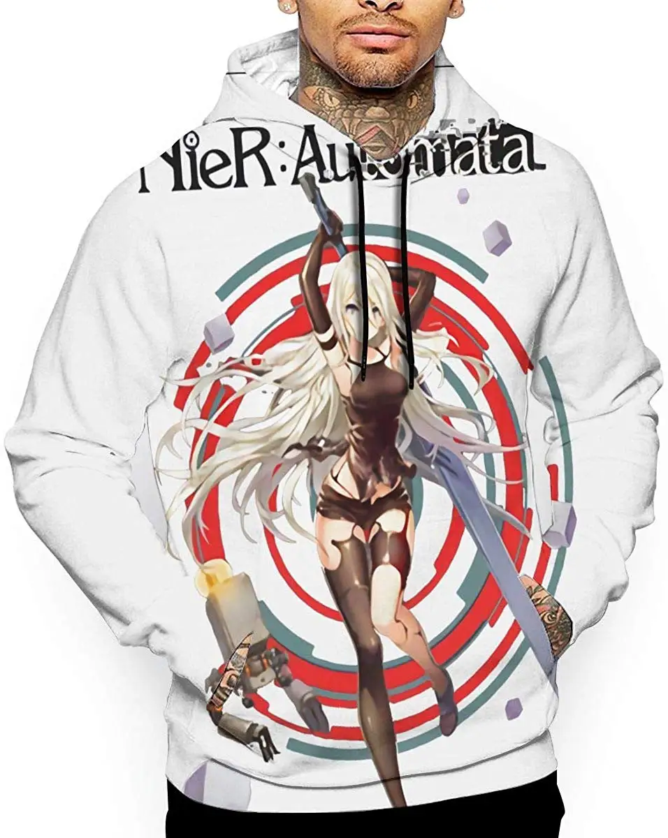 Mans Nier Automata Game Sweatshirtunisex Мужская и Женская толстовка с капюшоном