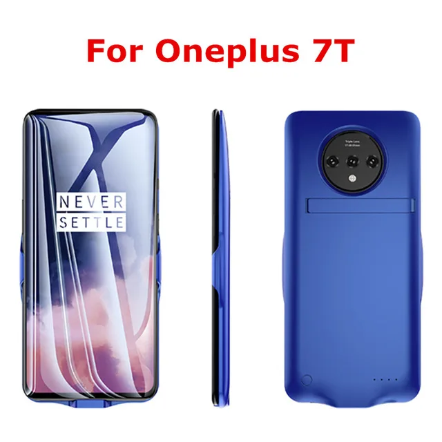 Чехол s для Oneplus 7T Pro, чехол для зарядки внешнего аккумулятора, 6800 мАч, чехол для зарядного устройства для Oneplus 7 T, чехол для аккумулятора - Цвет: Blue For Oneplus 7T