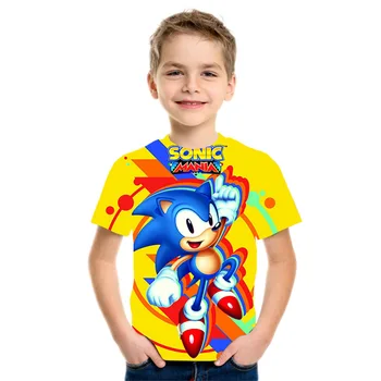 

Kids Clothes Summer Short Sleeve 3D Cartoon Printed Sonic The Hedgehog T Shirt For Boys Streetwear Teenager Boys Children Tops
