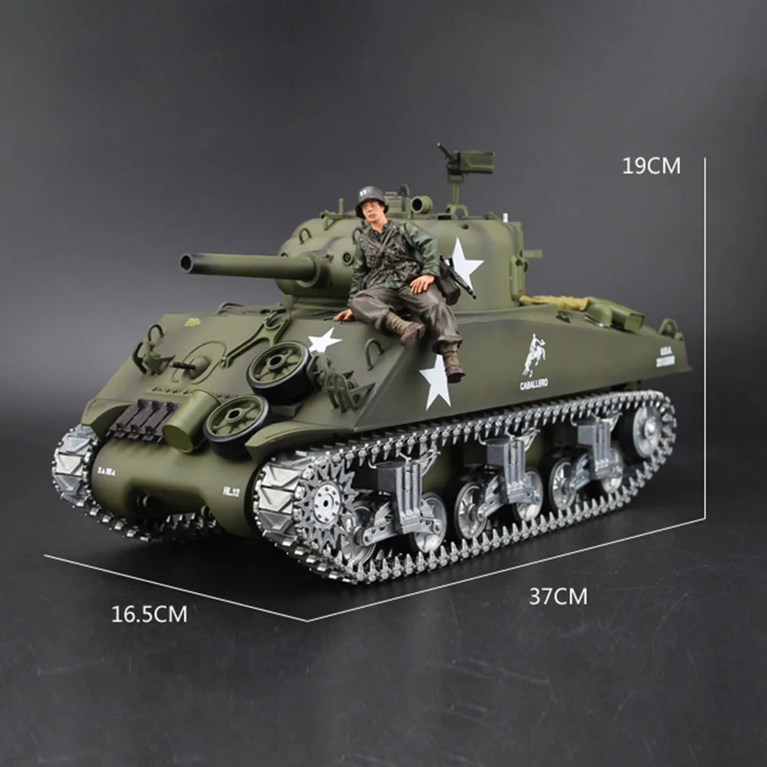 1:16 Simulated Tank 2.4G Remote Control Model Military Tank With Sound Smoke Shooting Effect - Metal Ultimate Edition