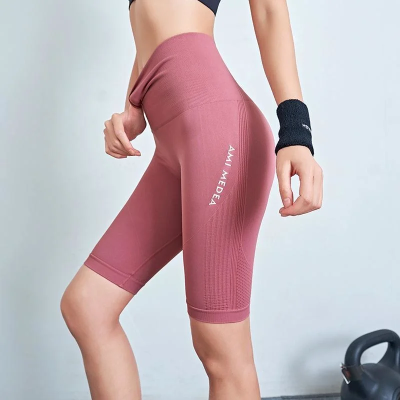 

Yoga Shorts Women New Women's High Waist Pants Summer Red Yoga Shorts Pantalones Cortos De Mujer