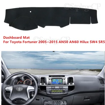 

for Toyota Fortuner 2005~2015 AN50 AN60 Hilux SW4 SR5 Anti-Slip Sunshade Dashmat Protect Carpet Dashboard Cover Pad Accessories