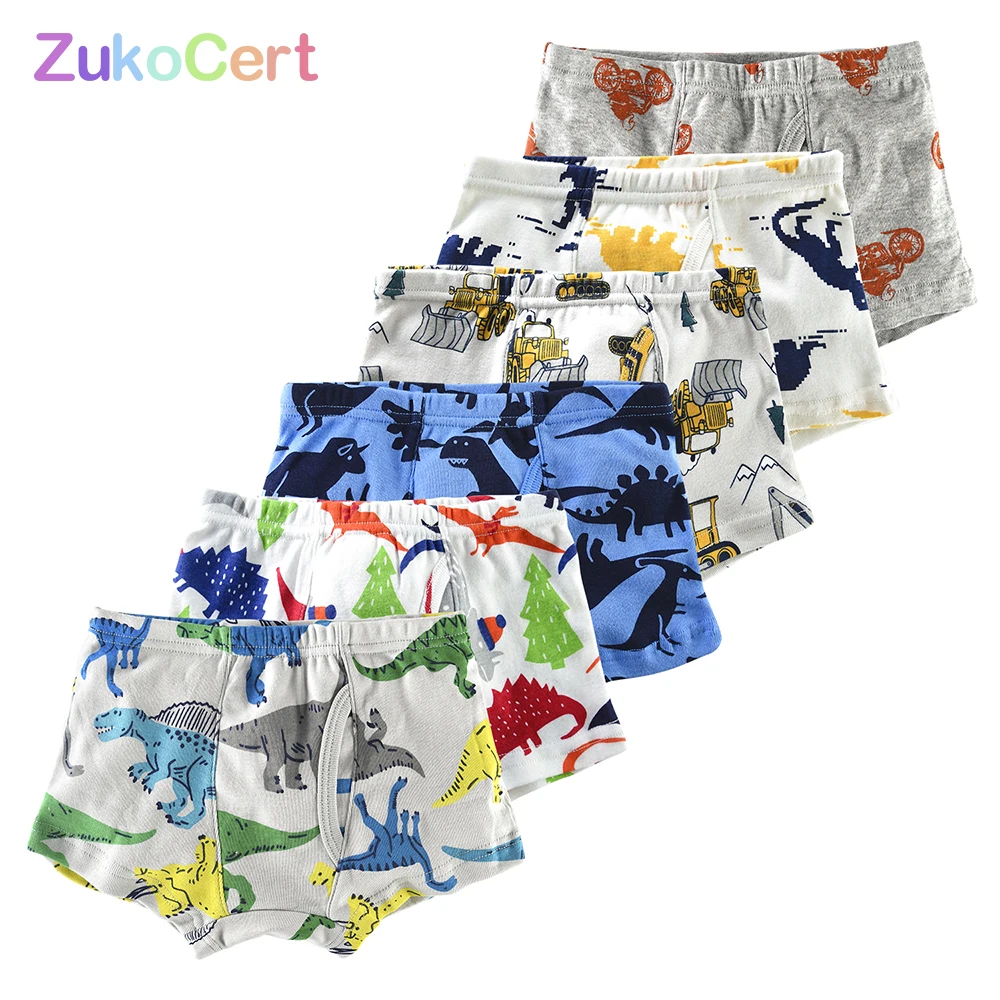 

6Pcs/lot Cotton boys underwear boxer briefs for boy kid underwear Children Teenager Panties for 2-10years Cartoon Underpants