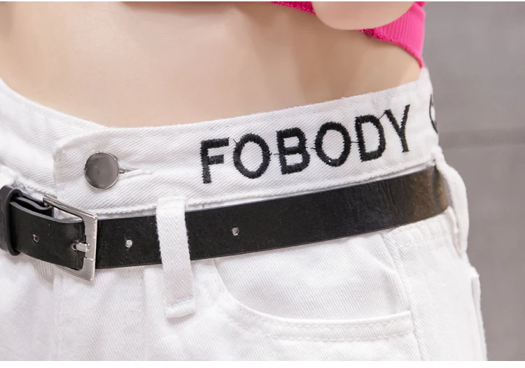 New Style Korean-style Loose-Fit by Age Lettered Embroidered Denim Shorts Female Summer INS over the Fire of Wide-Leg Short