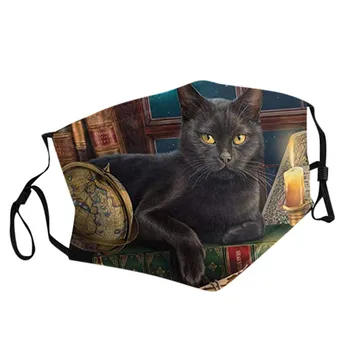 

Unisex Face Mask Lovely Cat Pattern Face Maks Windproof Foggy Haze Washable and Reusable Unisex Dustproof Mouth Cover Mascarilla