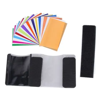 

12 Pieces Color Card for Strobist Flash Gel Filter Color Balance with Rubber Band Diffuser Lighting for Canon/nikon for SONY