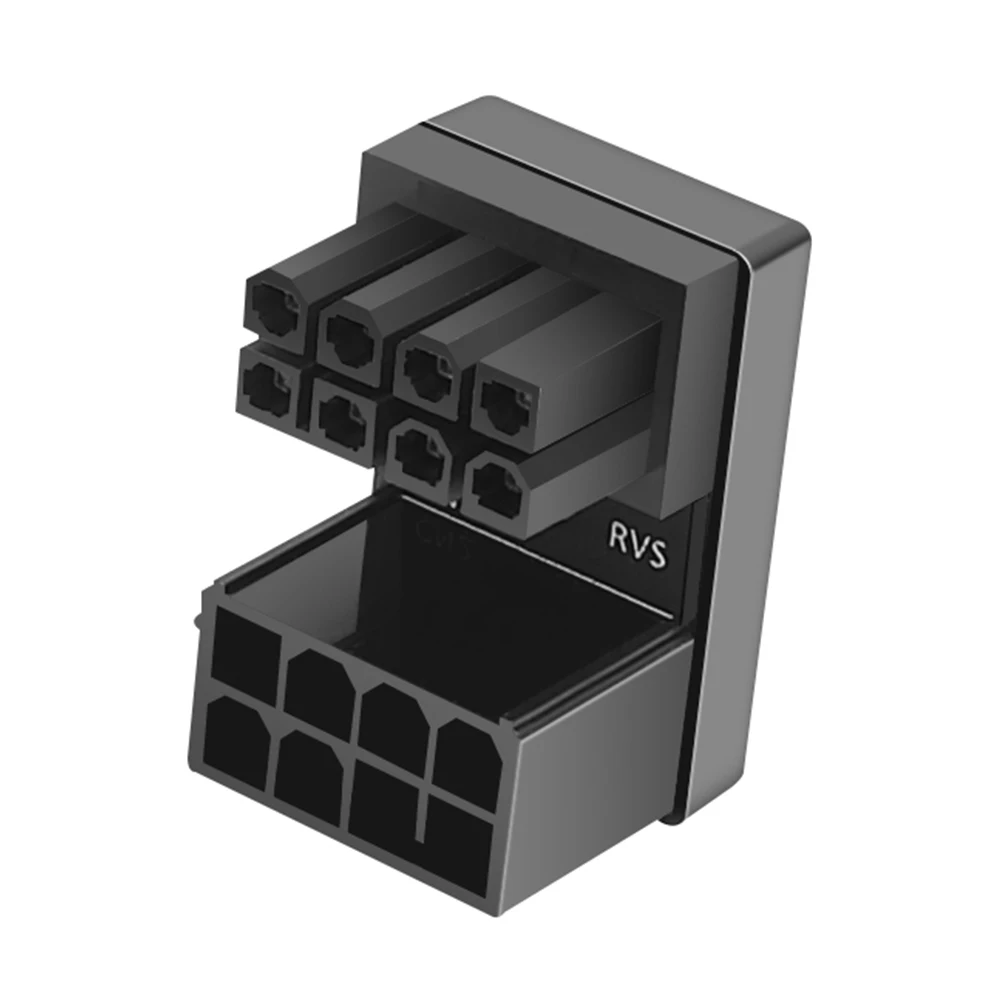 Power Adapter ATX 8Pin 6Pin Female to 8Pin 6Pin Male 180 Degree Angled Power Adapter for Desktop Graphics Video Card GPU