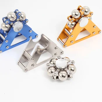 

1pc Five Bead Ferris Wheel Fingertip Metal Gyroscope Stainless Steel Ball Bracket Finger Gyro Fidget Spinner 3 colors