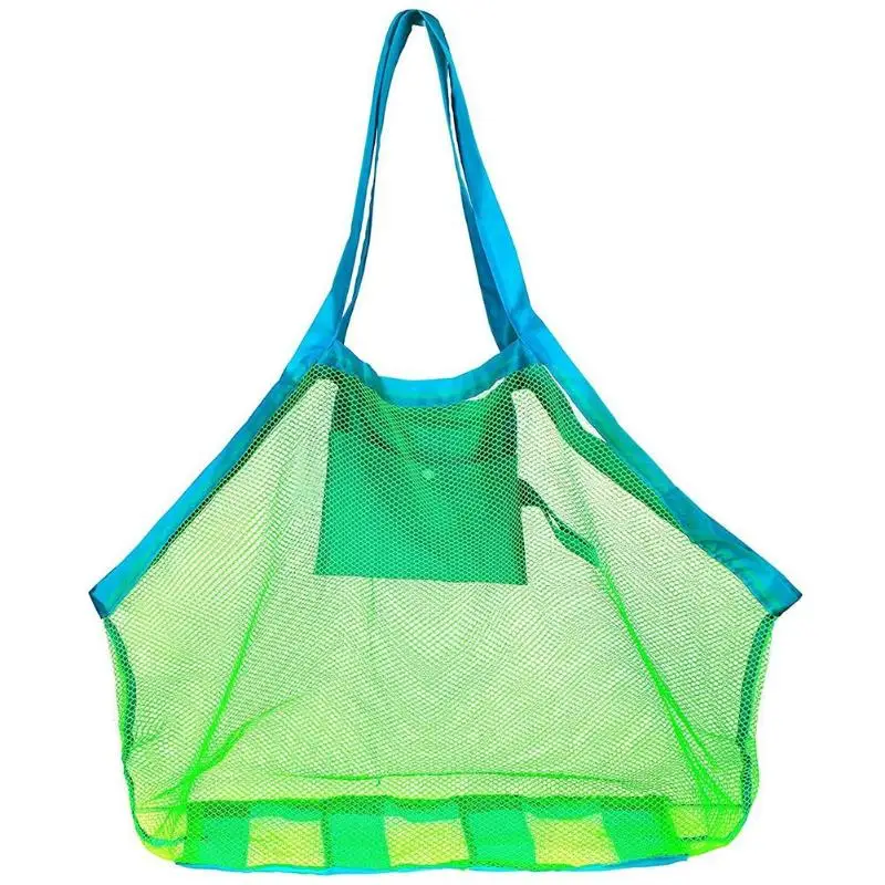 discount  Children Sand Away Protable Mesh Bag Kids Beach Toys Storage Sundries Bags Kids Toy Storage Bag