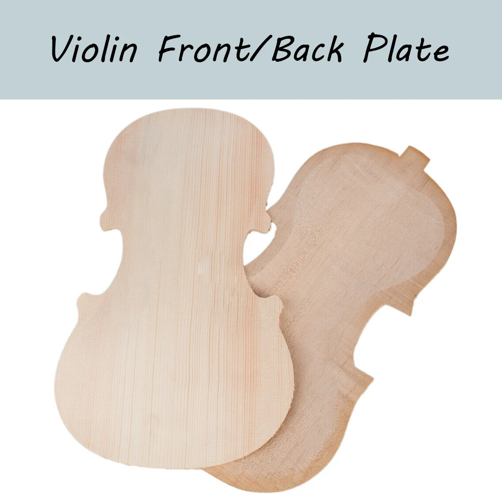 

2Pcs 4/4 3/4 1/2 1/4 1/8 Violin Front/Back Plate Solid Wood Unfinished Violin DIY Making Parts