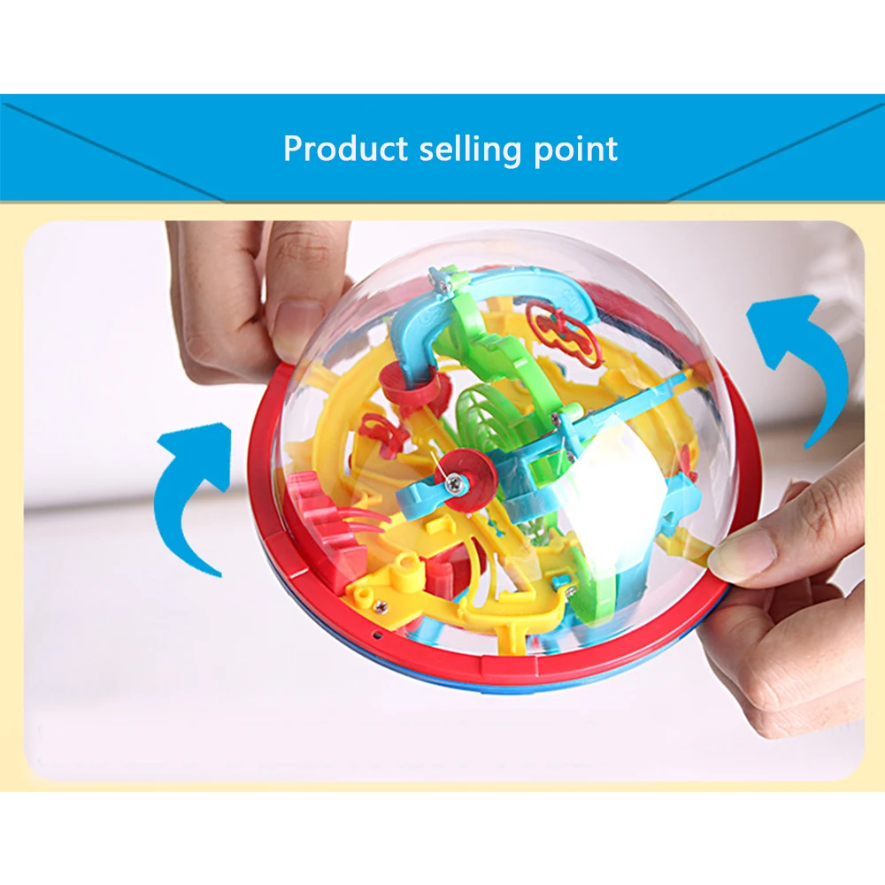 

Puzzles 3D labyrinth ball toy Magical Intellect Children educational toys 100 levels intelligence stereo puzzle game for kid