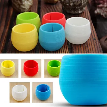 

5PCS / Lot 7 * 7cm Wholesale Flower Pots Mini Garden Flower Pot Plastic Unbreakable Nursery Pots For Succulent Plants