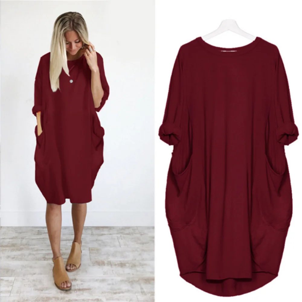 Женское платье для рождественской вечеринки, рождественское платье, vestido, свободное зимнее платье с круглым вырезом