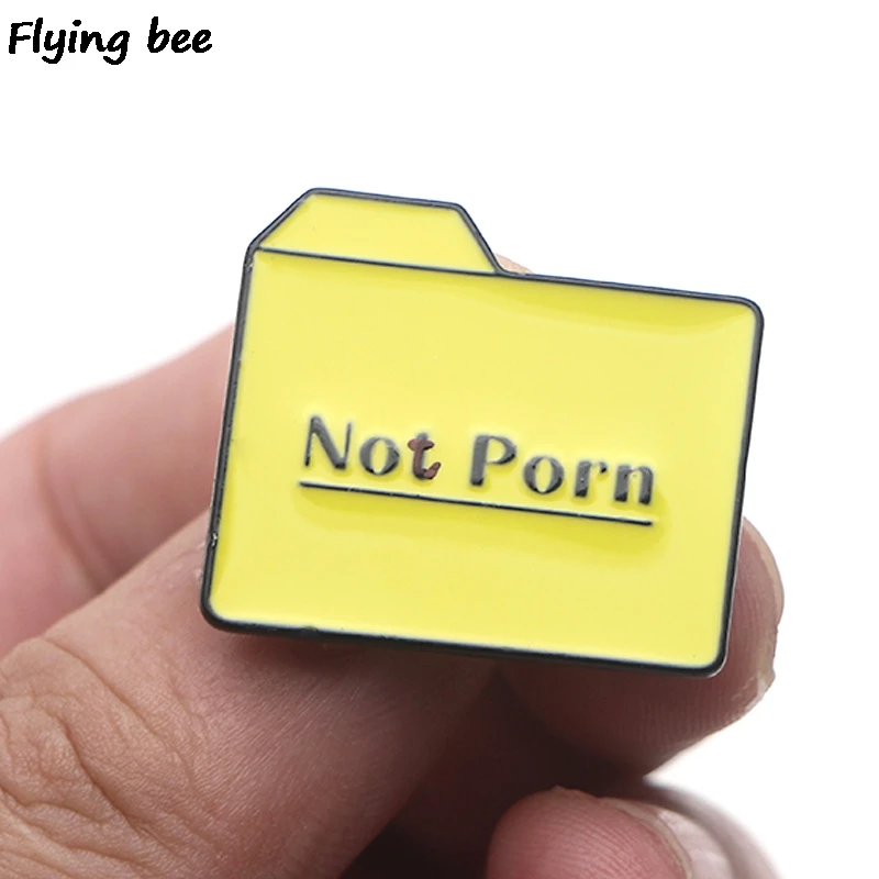 Flyingbee не порно Floder Pin забавная брошь и прищепки эмалированные булавки футболки значки нагрудные булавки Подарочные ювелирные броши X0449