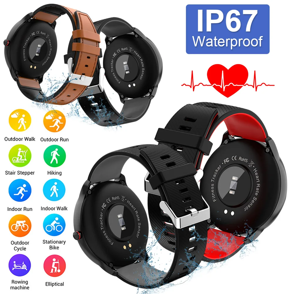 

Smart Watch Bluetooth 4.0 1.3" Touch Screen IP67 Music Control Health Tracker Message Reminder Smart Wristwatch