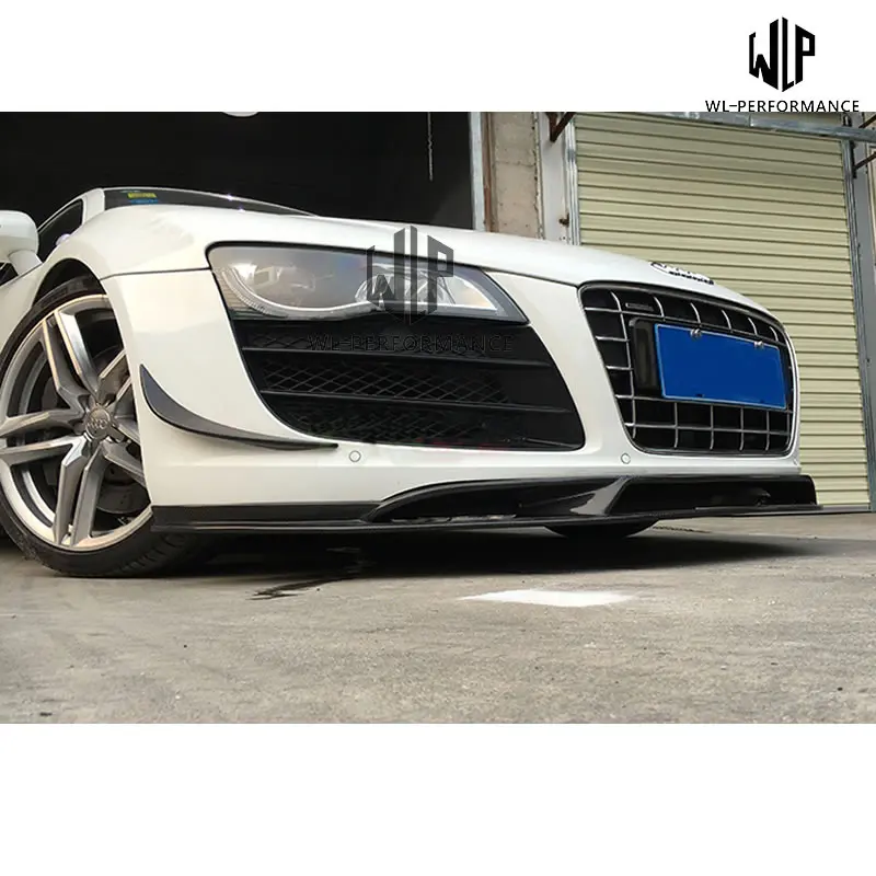 R8 GT V8 V10 высококачественный сплиттер для передних губ из углеродного волокна Audi