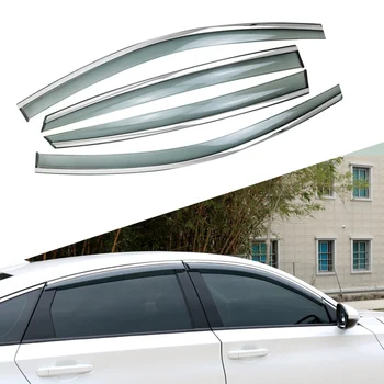 

For HONDA ACCORD 10th Generation 2017 2018 2019 Car Window Sun Rain Shade Visors Shield Shelter Protector Cover Frame Sticker
