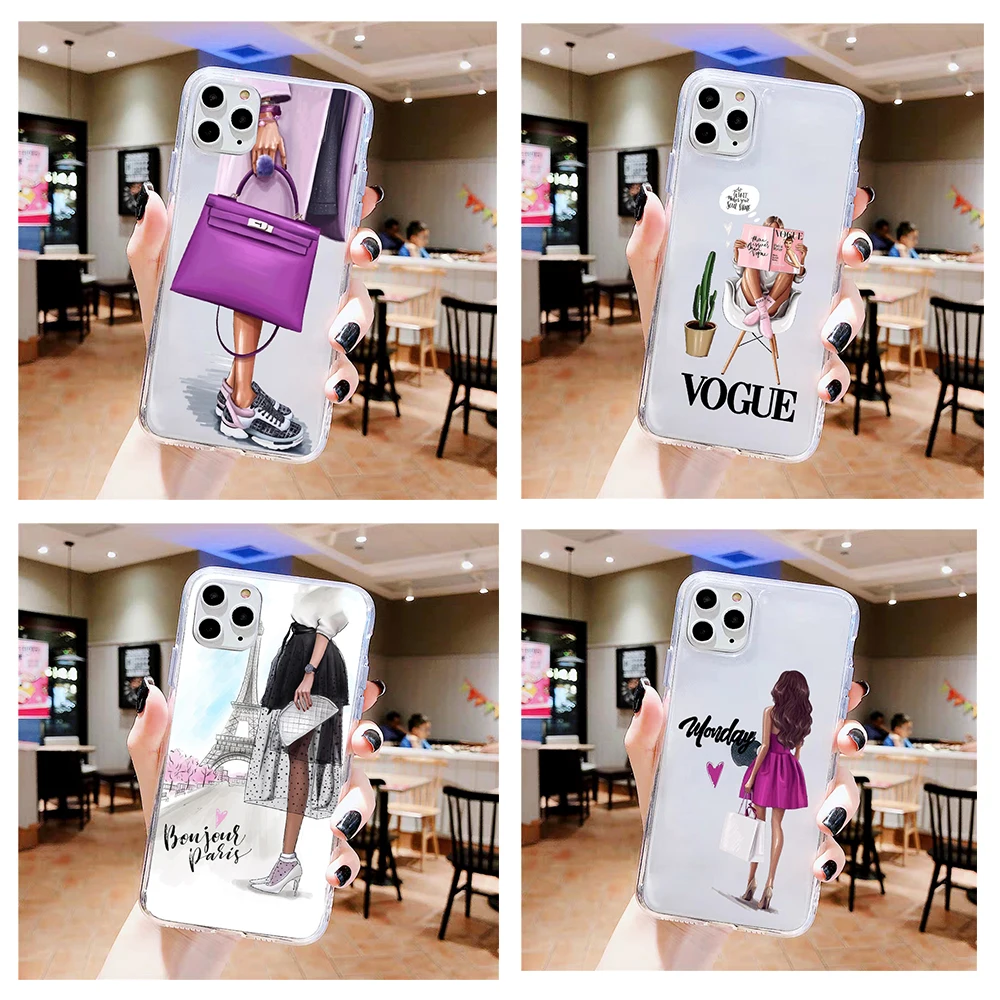 Для iPhone11 Pro Max 5S SE/6/6S/8 X XS XR для iphone 7 plus чехол телефона класса люкс модное платье