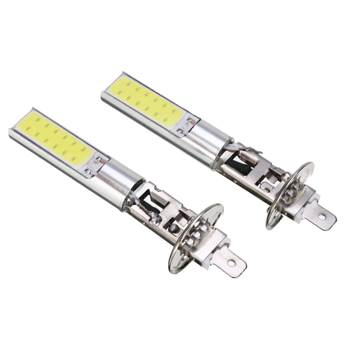 2Pcs H1 COB LED Bulb Super Bright Car Fog Lights 12V 6000K White Driving Day Running Lamp Auto Light Sources