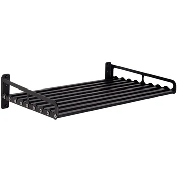 

50x30CM Microwave Oven Storage Holders Racks Kitchen Shelf Holder Black Aluminum Wall Shelf Oven Rack Kitchen Organizer Accessor