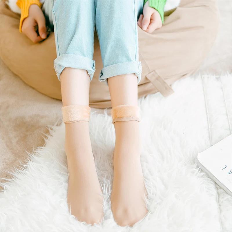 

3 Pairs Winter Warm Female Male Thicken Thermal Wool Cashmere Snow Socks Unisex Seamless Velvet Boots Floor Sleeping Socks Women