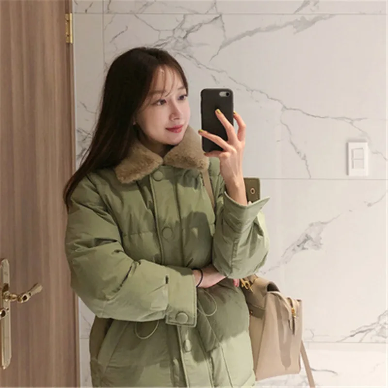 nueva moda tendencia Повседневная Chaqueta de algodón ropa de invierno suelta pan ropa mujer grueso abajo abrigo mujer corto