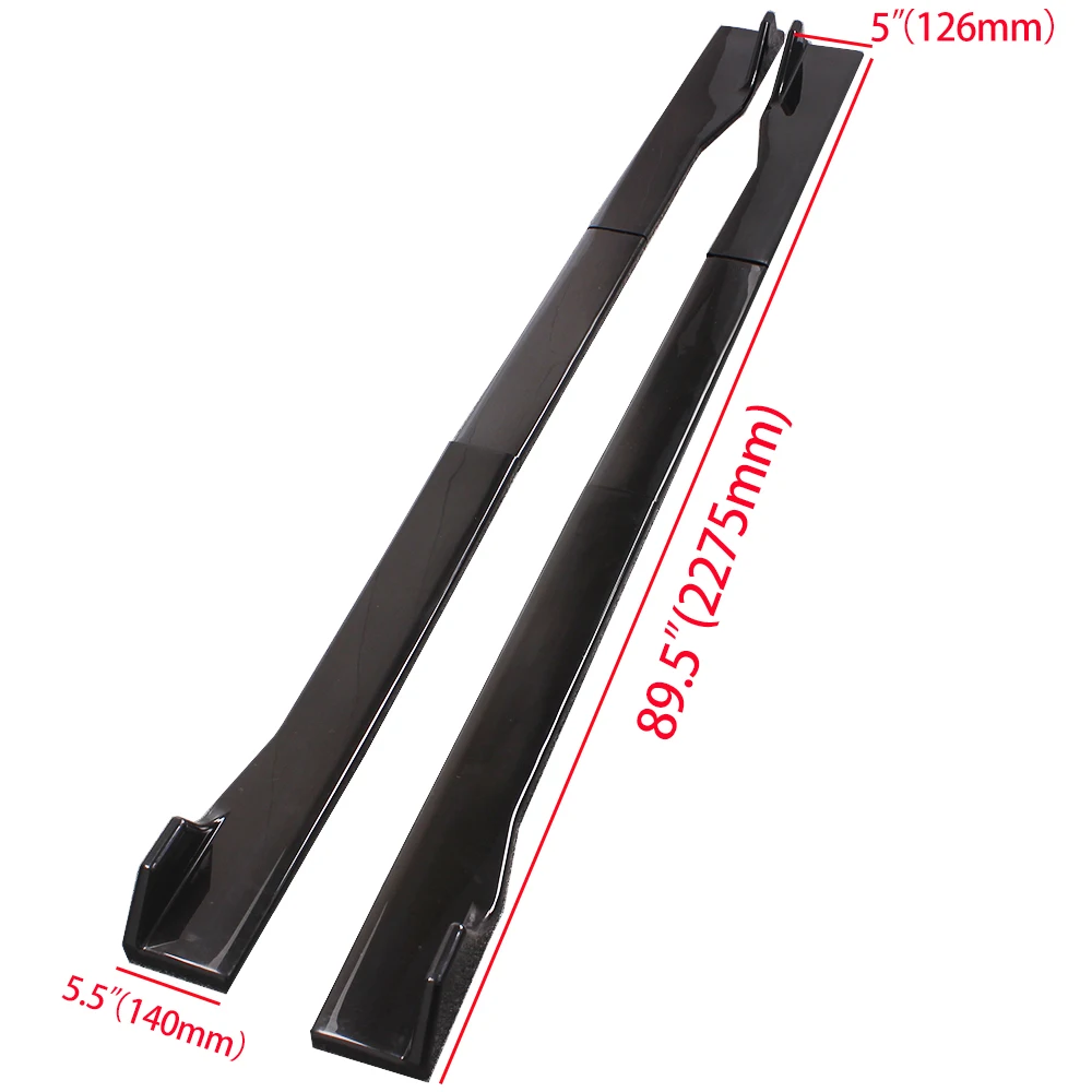 RASTP 6PCS 2.2m Universal Side Skirt Extensions Car Side Skirts Winglet Splitters Lip For BMW For Benz Honda Audi LKT044