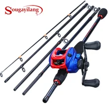 Sougayilang 5 секционная Удочка комбинированная из углеродного волокна телескопическая приманка+ 7,0: 1 13+ 1BB катушка для наживки рыболовные снасти Pesca