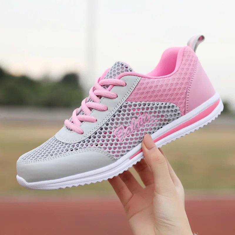 

WOMEN'S Shoes Summer Punched Sheet Shoes Korean-style Hollow out Light Flat Big Net Running Shoes Versatile Sports Footwear