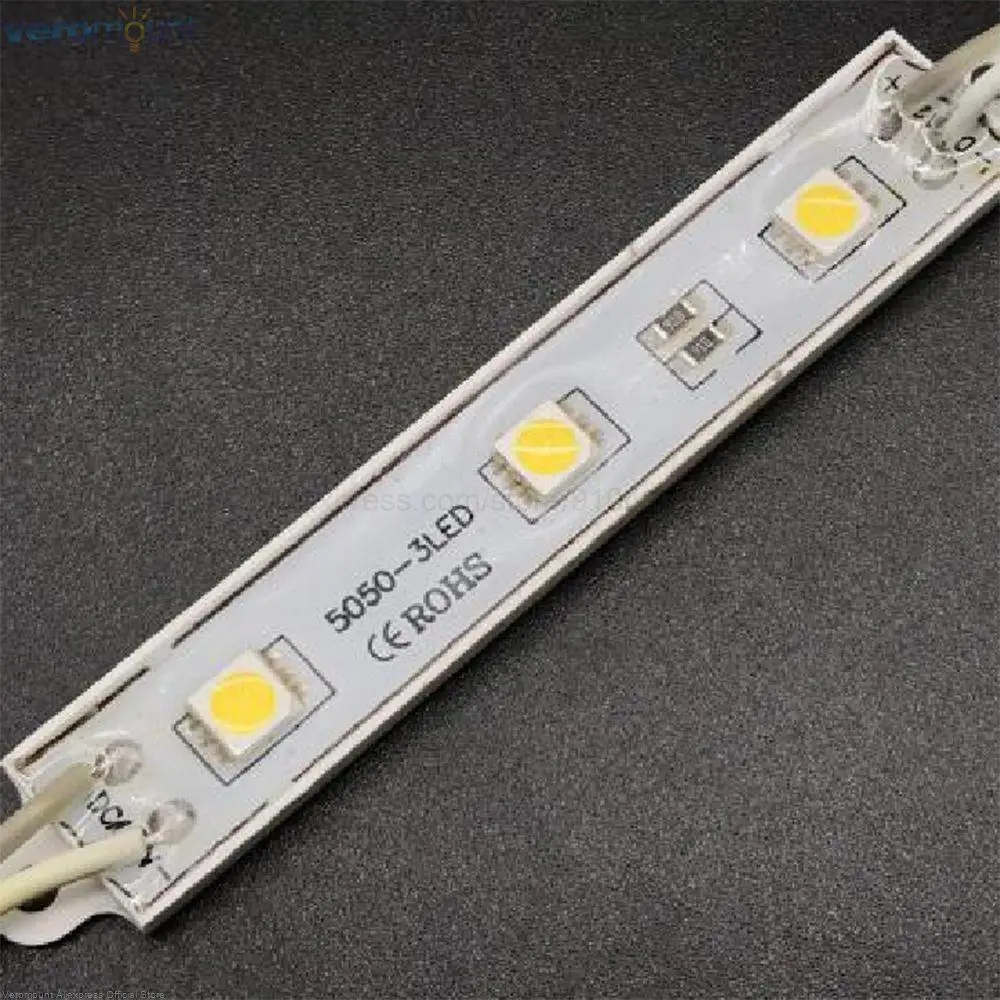 20pcs 12V DC 5054 LED Module 5054 3 LED IP65 Waterproof Advertisement Design Modules White Color Super Bright Lighting