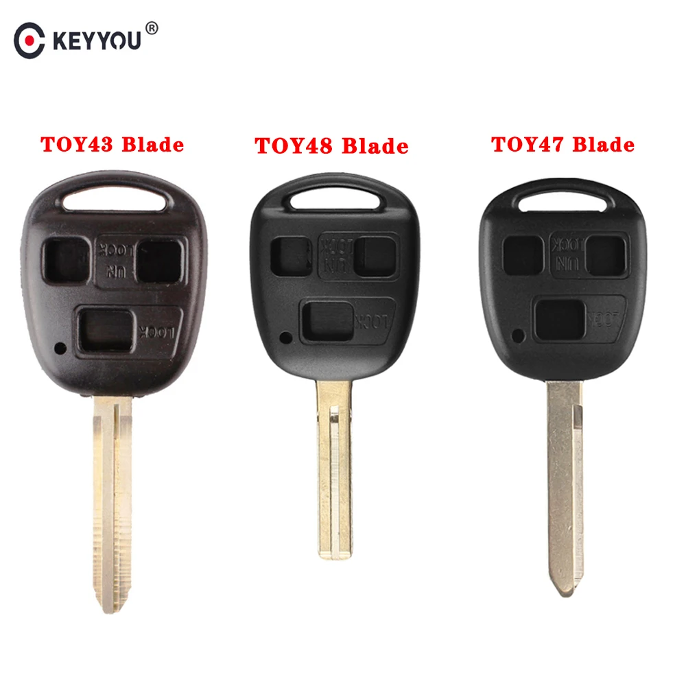 Дистанционный автомобильный чехол для ключа KEYYOU Fob 3 кнопки для Toyota Celica Avensis RAV4 камера заднего вида Corolla Yaris RAV4 Land Cruiser