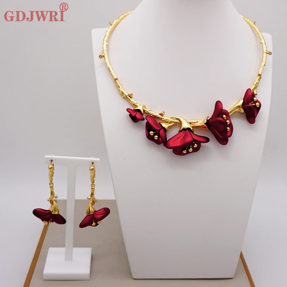 Dubai Luxury Gold Color Plated Jewelry 