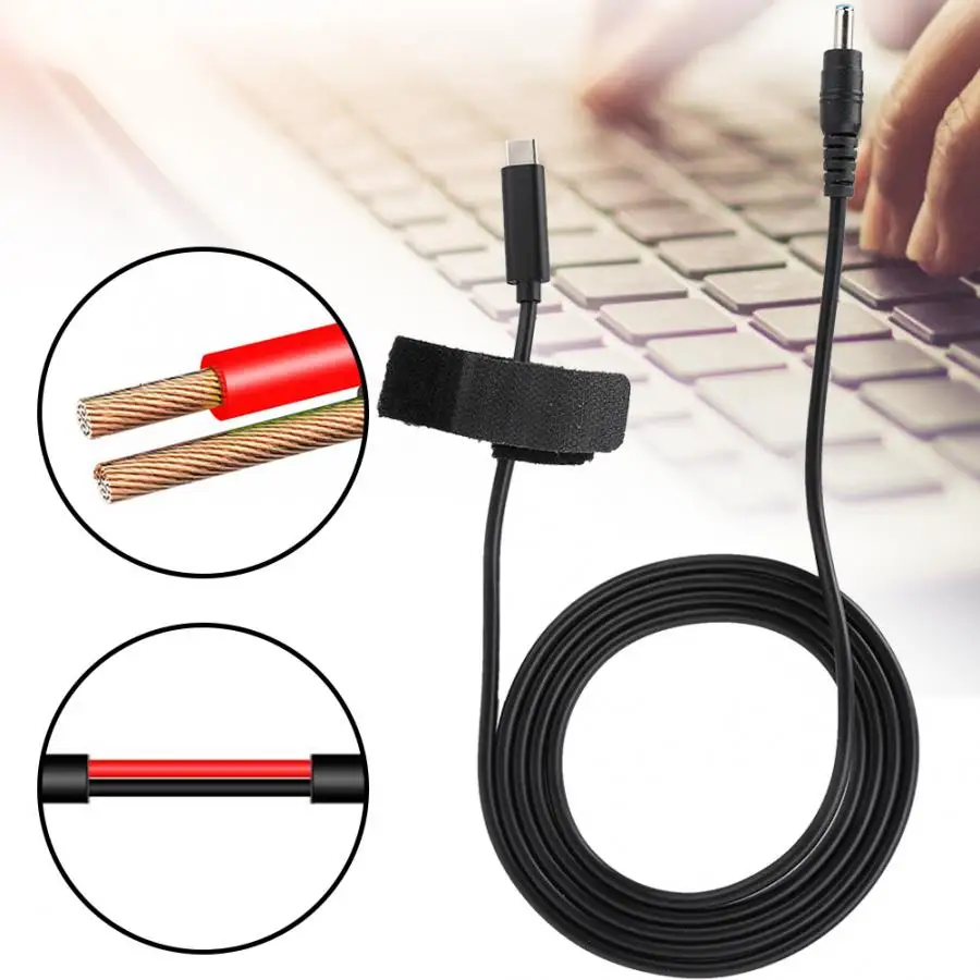 DC кабель со штекерами 19 в 65 Вт PD индукционный чип USB к DC кабель 4,5 мм x 3,0 мм выход для hp TYPE-C аудио кабель