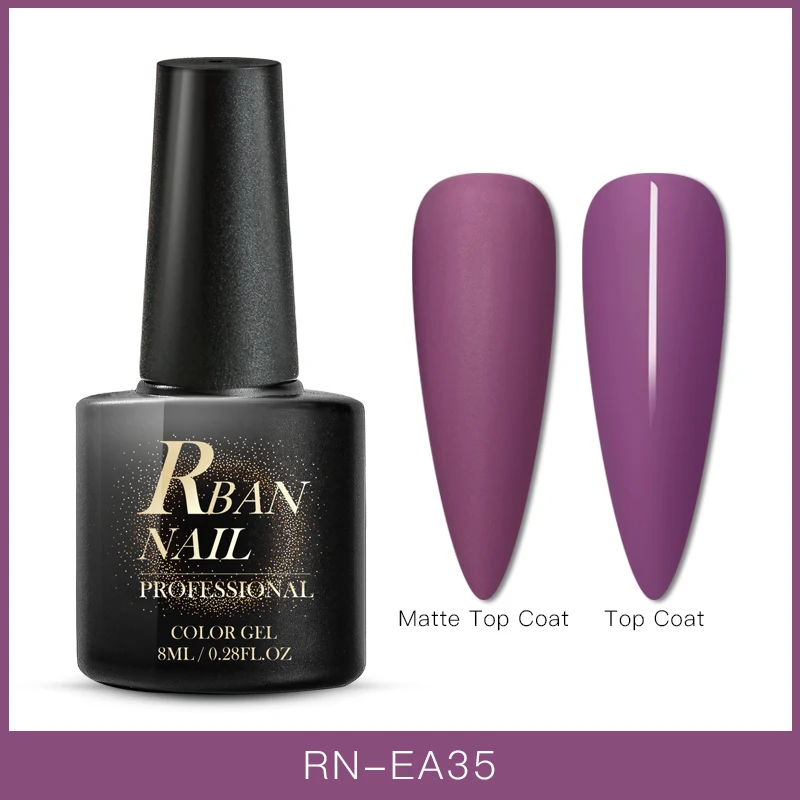 S07838 RBAN NAIL 8 мл чистый цвет УФ-гель для ногтей светодиодный гель Полупостоянный замачивающийся стойкий лак матовый лак для ногтей - Цвет: S07838