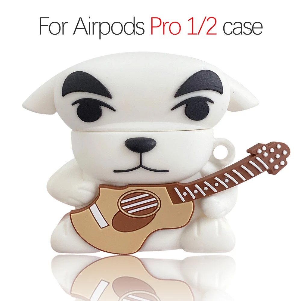 Милый анималькроссинг Kk гитара для Apple Airpods Pro 1/2 чехол силиконовый 3d наушников с