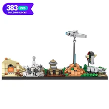 

Moc City Architecture Mandalorianed Skyline Architecture Creativity Street View Model Building Block Children Toy Set Gift