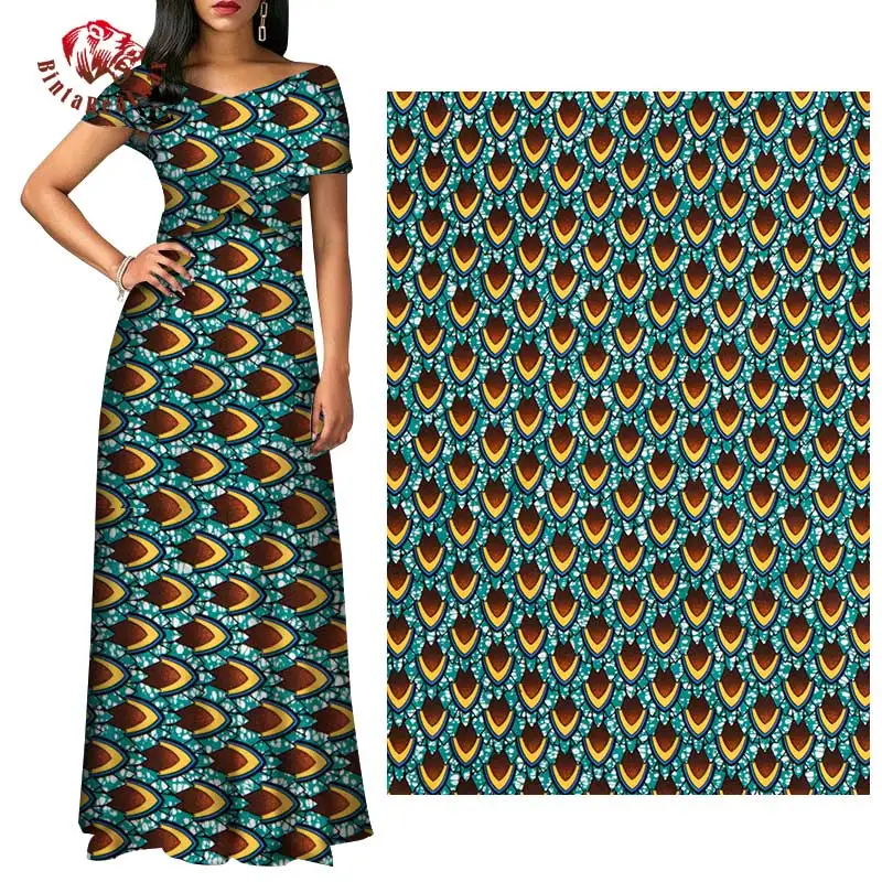 Анкара ткань Африканский полиэстер настоящий воск принт высокое качество лист узор 6 ярдов 3 ярдов африканская ткань для вечерние платья FP6246