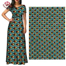 Анкара ткань Африканский полиэстер настоящий воск принт высокое качество лист узор 6 ярдов 3 ярдов африканская ткань для вечерние платья FP6246