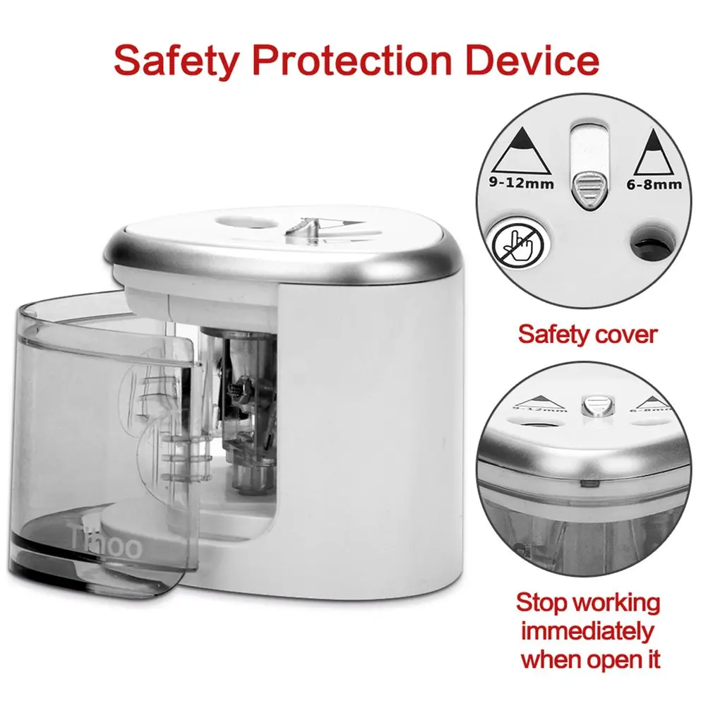 Unique 2 Compact Holes Art Sketch Electric Pencil Sharpener School Stationery Automatic Pencil Sharpener Office Accessories Unique 2 Compact Holes Art Sketch Electric Pencil Sharpener School Stationery Automatic Pencil Sharpener Office Accessories