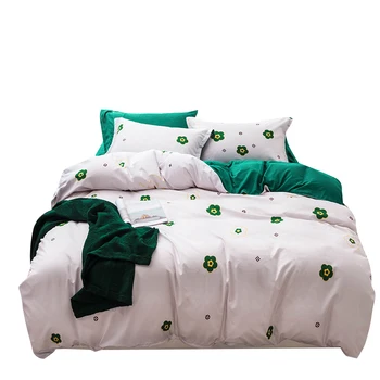 

Kid Bed Cover Set Cartoon Simple Skin-friendly 4Pcs Set Dormitory Bedding Set Bed Sheet and Pillowcases Comforter Bedding Set