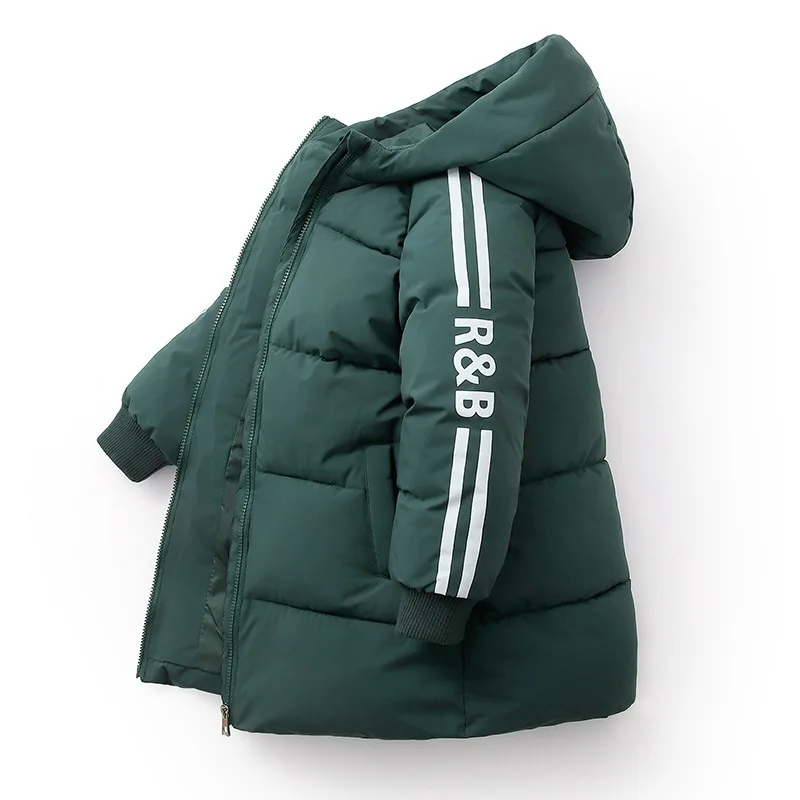 Autumn winter Baby Girl/baby Boy Hooded Down Jackets Casual Solid Color Windproof Warm Thickening Children's Down Coat 1-6y