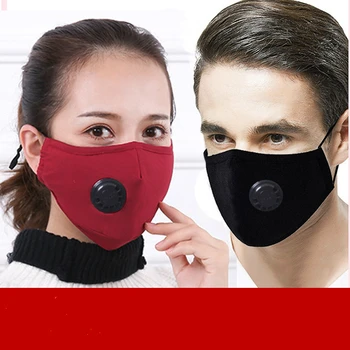 

PM2.5 cotton masks dustproof anti-haze protective mask breathing valve mask pluggable filter