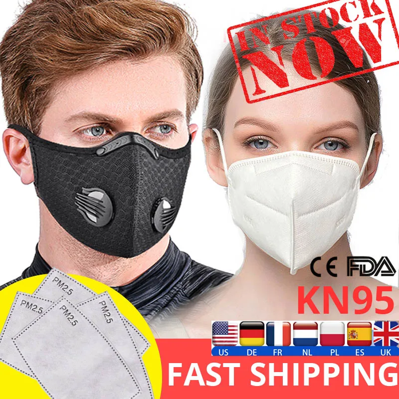 

PM2.5 Face Mask N95 Replaceable KN95 Filters Anti Pollution Breathable Mouth Mask Respirator Washable Mouth-muffle FFP2