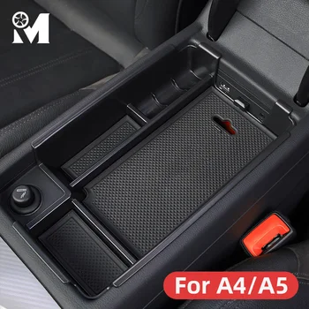 

Car Styling Interior Central Armrest Storage Box Organizer For Audi A4 B9 B8 Avant Sline Coupe Accessories 2016 2017 2018 2019