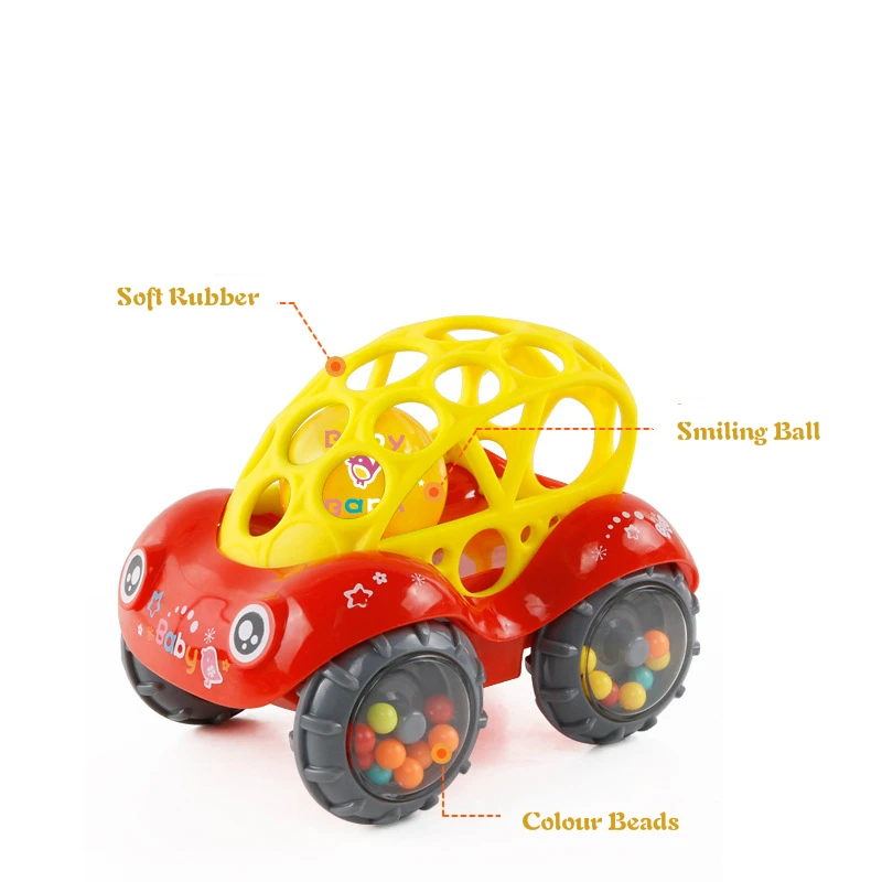 Baby Car Doll Toy Crib Mobile Bell Rings Grip Hand Catching Ball s for Newborn s 3
