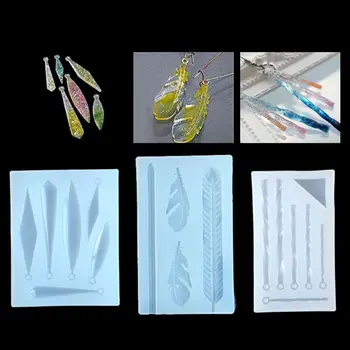 

DIY Earring Necklace Mold Bar Pendant Silicone Epoxy Resin Molds Jewelry Tools Q0KE