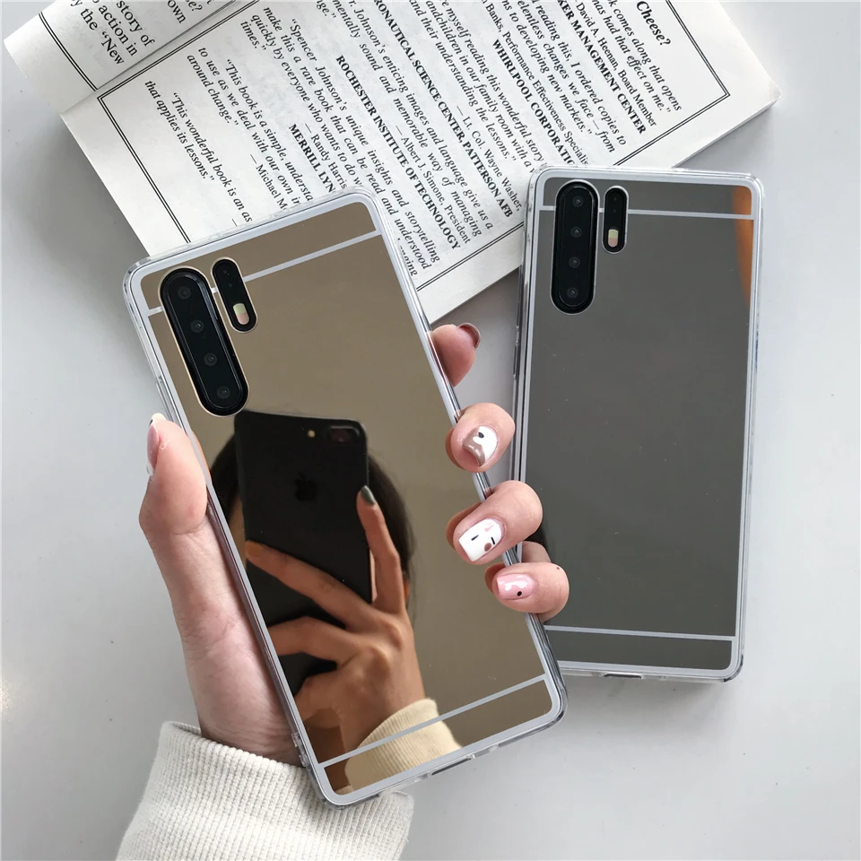 

Mirror TPU Case For Huawei P30 Pro P20 P10 Lite Mate 20 Nova 3 4 Honor 8A 8X 10 Play 9 P Smart Cover Bumper On Phone Caso Fundas