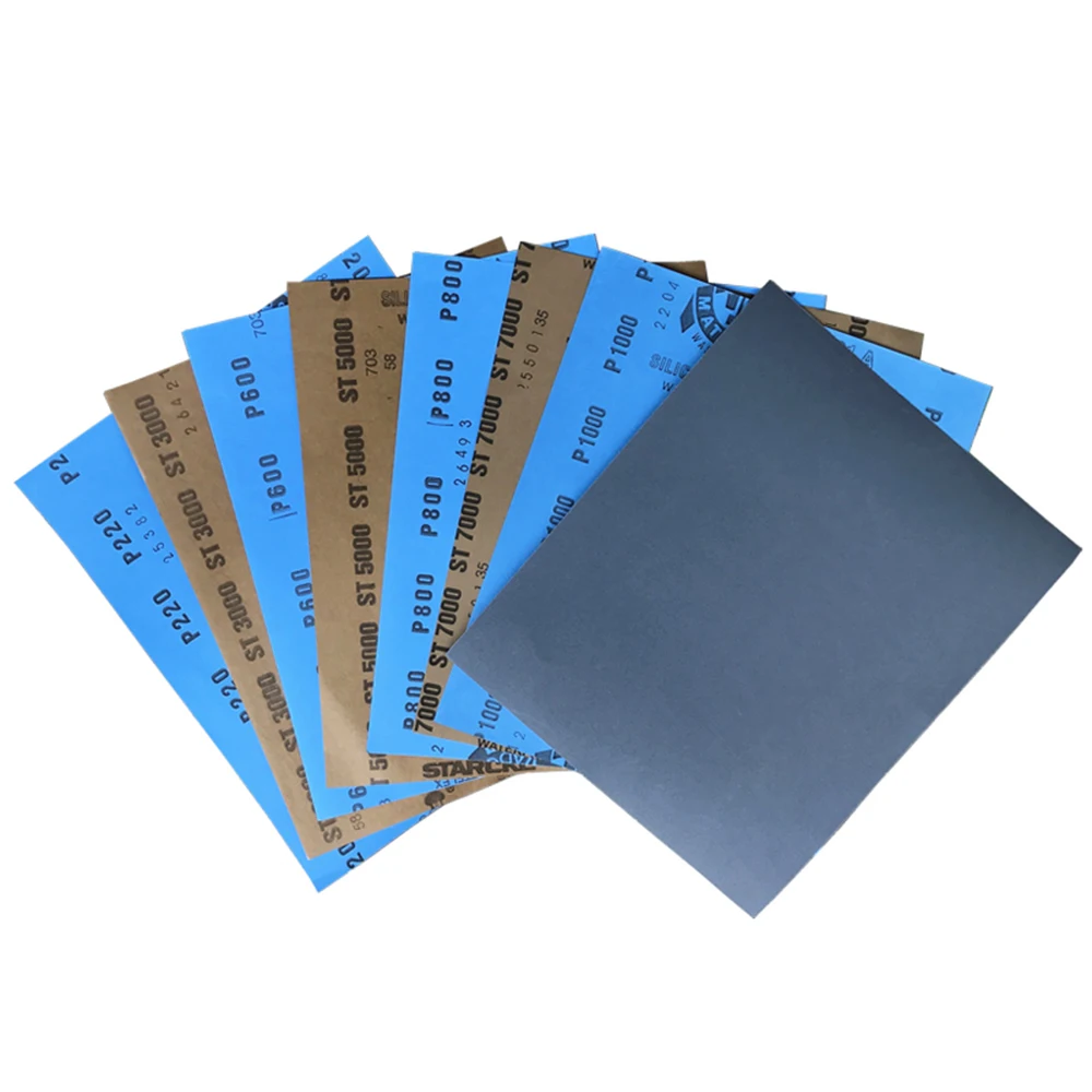 Wet Dry Sandpaper 5000 Grit 5.5" x 9", 10 Sheets 